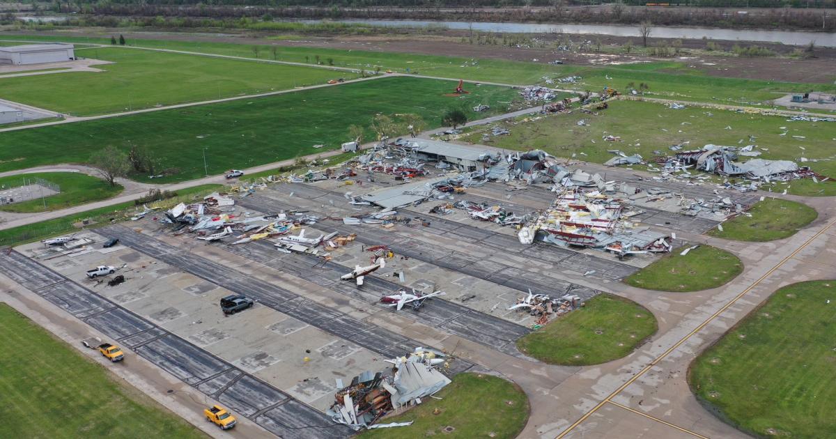 Nebraska's Eppley Airport in Omaha Digs Out Following Tornado